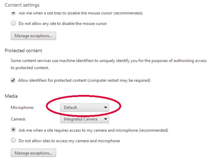 Assigning Microphone Permissions in Google Chrome XpressLab Support